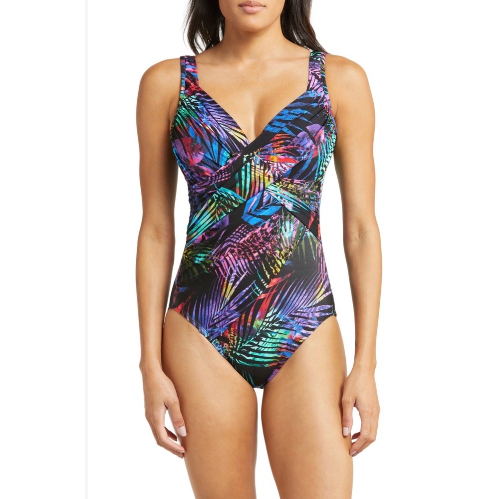 Miraclesuit Tropicat Revele One Piece Swimsuit NwoT sz 14